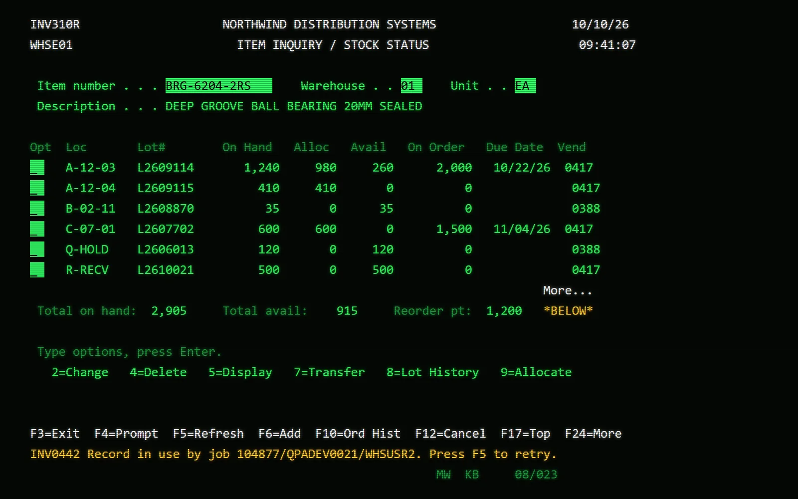 Before: INV310 · terminal emulator — fictional distribution concept